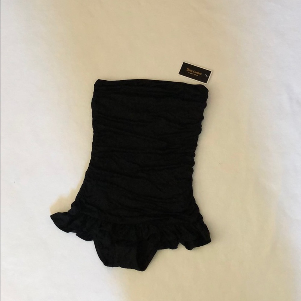 Strapless, one piece Bandeau bathing suit